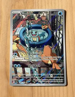 Pokemon TCG Squirtle Stellar Crown Illustration Card 148/142 - Image 2