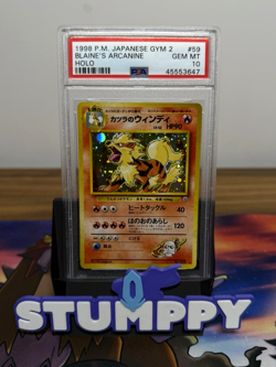 PSA 10 BLAINE'S ARCANINE 059 | Gym 2 WOTC Holo Japanese Graded Pokemon Card - Image 1