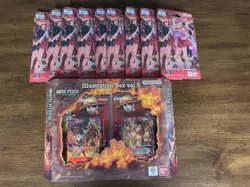 One Piece Illustration Box Vol 5 BANDAI and 9x Heroines 12 Card Booster pack! - Image 1
