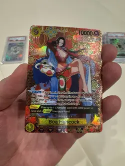 One Piece Boa Hancock - OP14-090 (SP) The Azure Sea's Seven Foil Custom Card - Image 1