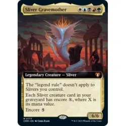 SLIVER GRAVEMOTHER (EXTENDED ART) Commander Masters Magic MTG MINT CARD - Image 1