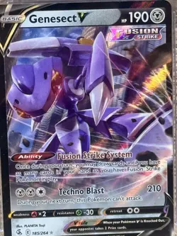 Genesect V Fusion Strike Ultra Rare Holo CGC 9 Pokemon TCG Card 185/264 - Image 2