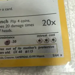 Pokemon TCG Kangaskhan Jungle 5/64 Holo Unlimited Holo Rare - Image 4