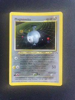 Pokemon TCG Magnemite Neo Discovery 7/75 Holo Unlimited Rare Vintage WOTC LP - Image 1