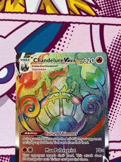 Pokemon TCG - Chandelure VMAX 265/264 - Fusion Strike - Rainbow Secret Rare - NM - Image 2