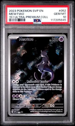 PSA 10 MEWTWO 052 | UPC 151 Promo Full Art Graded Pokemon Card - Image 1