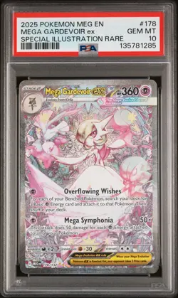 PSA 10 MEGA GARDEVOIR ex 178/132 | Mega Evolution Full Art Graded Pokemon Card - Image 1
