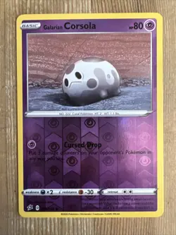Pokemon TCG Galarian Corsola Rebel Clash 078/192 Reverse Holo Common NM - Image 1