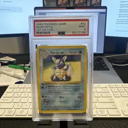 PSA 9 WARTORTLE BASE SET 1ST EDITION 1999 POKEMON GAME #42 - Image 1