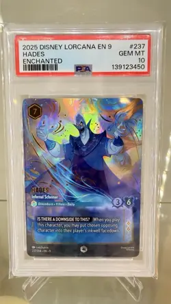 Disney Lorcana Fabled - PSA 10 - 237/204 - Hades Infernal Schemer Enchanted - Image 1