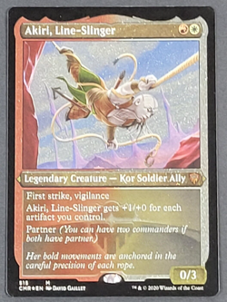 MTG Card - 1x Akiri, Line-Slinger - Commander Legends - NM - Etched Foil Magic - Image 1