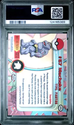 2000 TOPPS CHROME POKEMON T.V. #67 MACHOKE PSA 10 - Image 2