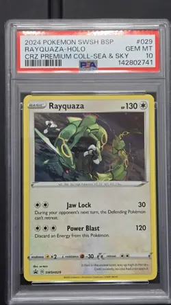 Pokemon - Rayquaza 029 Cosmos Holo *GEM MINT PSA 10* Sea & Sky SWSH029 Promo - Image 1