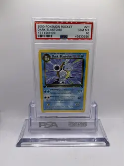 2000 Pokemon Team Rocket Dark Blastoise 1st Edition #20 Non-Holo PSA 10 GEM MINT - Image 1