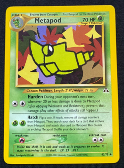 Pokemon TCG Metapod Neo Discovery 42/75 Regular LP - Image 1