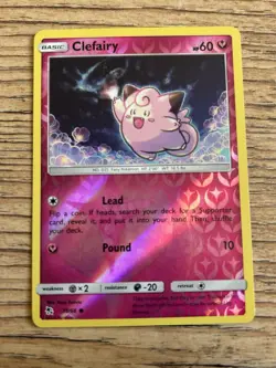 Pokemon Hidden Fates 36/68 Clefairy Reverse Holo See Pictures - Image 1