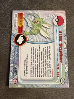 Topps Pokemon Series 3 -- Scyther #123 -- Blue Label -- Non Holo - LP - Image 2