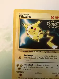 Vintage Pokemon Card Pikachu (Movie Promo) 04/53 Wotc Promo Regular - Image 2