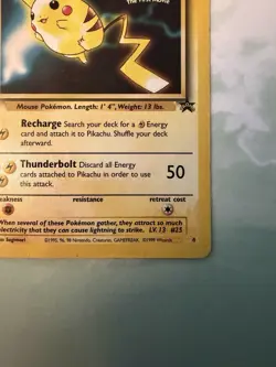 Vintage Pokemon Card Pikachu (Movie Promo) 04/53 Wotc Promo Regular - Image 4