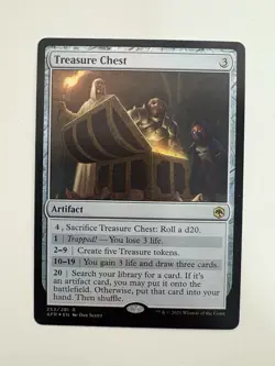 Treasure Chest Foil MTG Magic the Gathering Card NM Near Mint AFR - Image 1