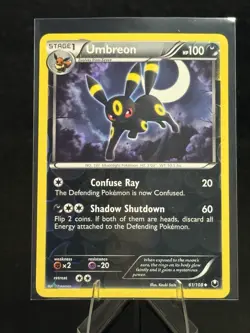 Umbreon NM Reverse Holo 2012 Pokemon Card 61/108 - Image 1