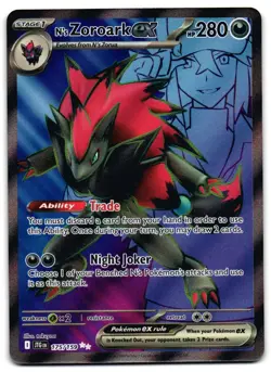 N's Zoroark ex 175/159 - Journey Together Ultra Rare Pokemon TCG - M/LP Card - Image 1