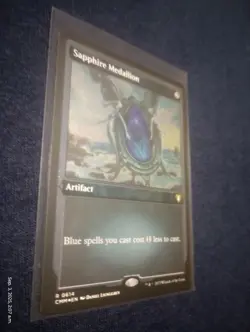 MTG - 1x Sapphire Medallion - Etched Foil / Commander Masters NM - Image 1