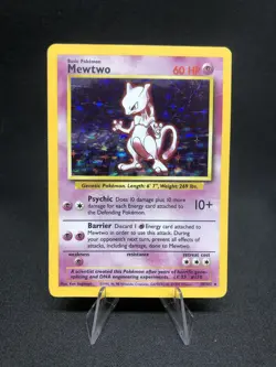 Mewtwo 10/102 Pokemon Base Set Holo Rare - Image 1