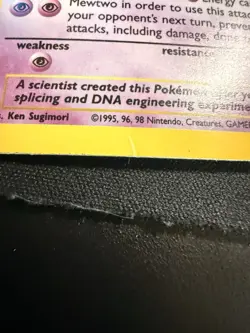 Mewtwo Base Set Unlimited Holo Rare 10/102 Extremely Clean Holo Pokemon TCG - Image 3