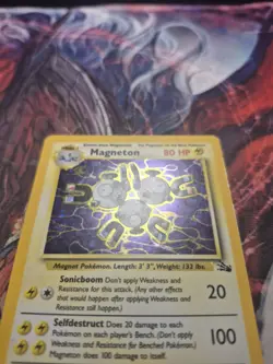 Pokemon TCG Magneton 11/62 Fossil Holo Rare Unlimited MP/HP - Image 2