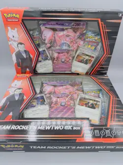 Pokemon Destined Rivals Team Rocket’s Mewtwo ex Box (Set of 2) - Image 1