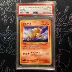 PSA 10 - Neo 3 Japanese Entei Promo Pokemon #244 - Image 1
