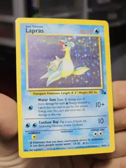 Pokemon TCG: Lapras 10/62 - Unlimited Holo Rare - Fossil - HP - Image 1