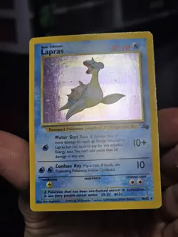 Pokemon TCG: Lapras 10/62 - Unlimited Holo Rare - Fossil - HP - Image 3