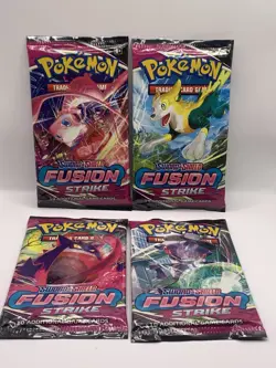 Pokemon Fusion Strike Sealed Booster Packs (X4) - Full Art Set - New & Sealed - Image 1