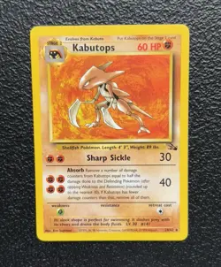 Pokemon TCG - Kabutops 24/62 - Non-Holo Regular Rare - Fossil Set *MP/LP - Image 1