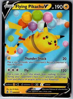 Flying Pikachu V 006/025 Celebrations - Pokemon Card - NM - Image 1