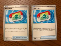 Pokemon TCG POKE PAD 198/217 Ascended Heroes Trainer Card Lot x2 - Image 1