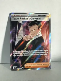 Pokemon TCG Team Rockets Giovanni Full Art Card 225/182 Near Mint!! - Image 1