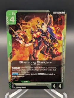 Gundam Card Game GD01-029 R Shenlong Gundam New Type Rising - Image 1