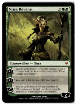 MTG Nissa Revane - Zendikar Moderately Played English - Image 1