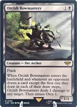 MTG Orcish Bowmasters LTR Rare 103 Lord Of The Rings LOTR Magic the Gathering LP - Image 2