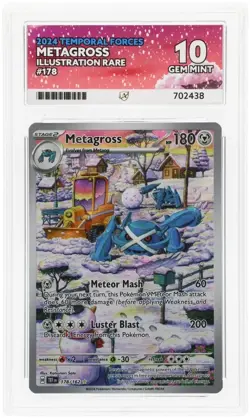 Metagross 178/162 Illustration Rare Temporal Forces ACE 10 Rare Pokemon NOT PSA - Image 1