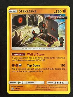 Pokemon Stakataka Holo Promo SM209 NM2 - Image 1