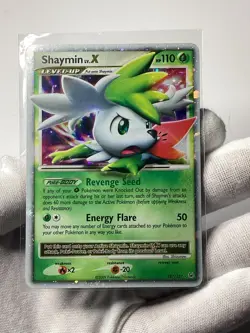 Pokemon Shaymin LV.X Platinum 127/127 Rare Holo Level Up Grass HP 110 2009 EN - Image 1