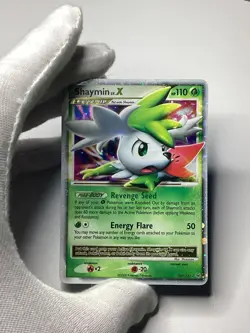 Pokemon Shaymin LV.X Platinum 127/127 Rare Holo Level Up Grass HP 110 2009 EN - Image 2