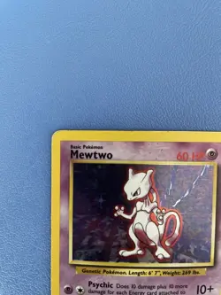 Mewtwo 10/102 Base Set Holo Rare Pokemon Card - Moderately Played - Image 2