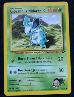 Pokemon TCG Giovanni's Nidoran Gym Challenge 75/132 Regular LP - Image 1