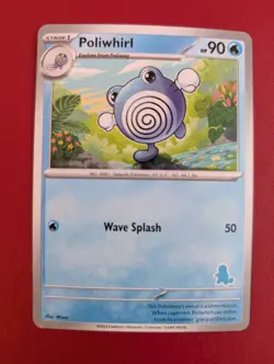 Pokemon Cards Poliwhirl My First Battle Squirtle Stamp Near Mint Unique Art! - Image 1