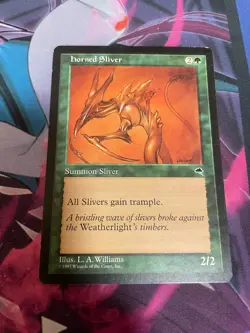 MTG - HORNED SLIVER - TEMPEST - MP - Image 1